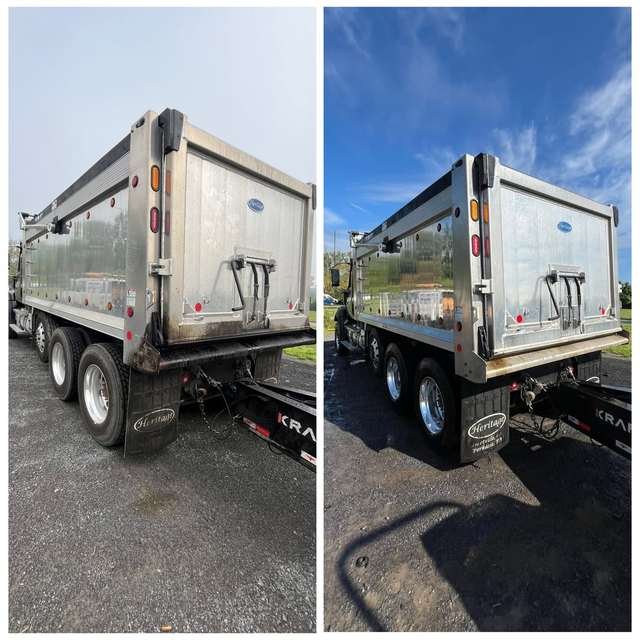 Before / after: dump truck